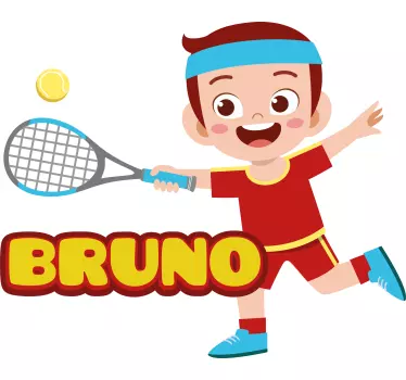 Lasten tennispelaaja nimeltä urheilutarrat - Tenstickers