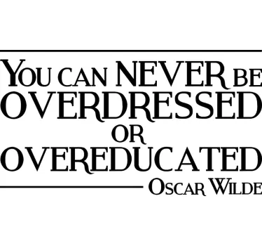 Oscar wilde ei koskaan ylenpitänyt seinätarraa - Tenstickers