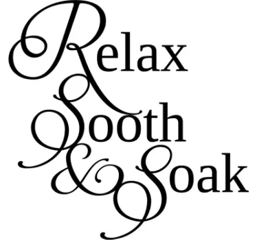 Sisustustarra kylpyhuone relax, sooth & soak - Tenstickers