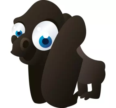 Lasten gorilla-seinä tarra - Tenstickers