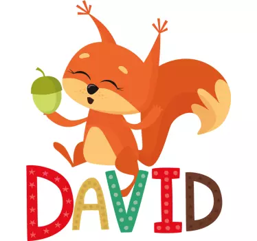 Oravan nimi kuvitus seinätarra - Tenstickers