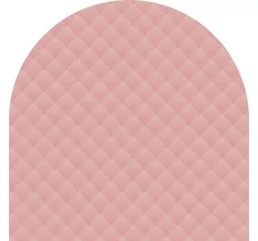 Vaaleanpunainen kaareva pääty sänkypäätytarra - Tenstickers
