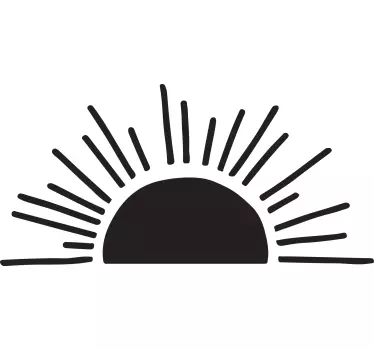 Minimalistinen aurinko seinätarra - Tenstickers