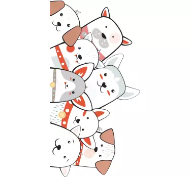Koiria kurkistamassa ulos Ovitarrat - Tenstickers