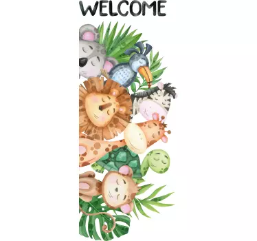 Viidakon eläimet kurkistamassa Ovitarrat - Tenstickers