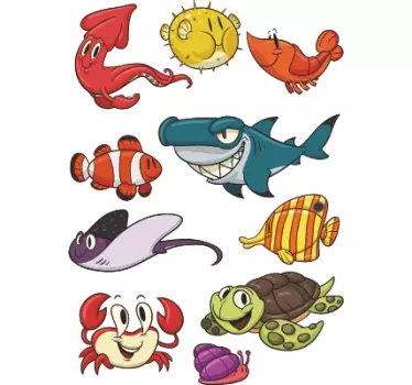 Merieläimet Sisustustarra - Tenstickers