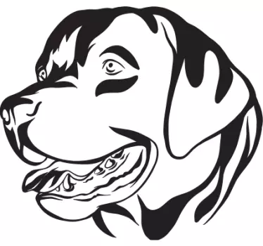 Rottweiller yksivärinen tarra tarra lemmikki - Tenstickers
