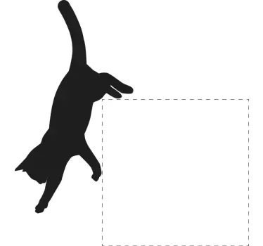 Kissa hyppäämässä koiratarra ja kissatarra - Tenstickers