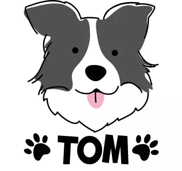 Collie henkilökohtainen tarra lemmikki - Tenstickers