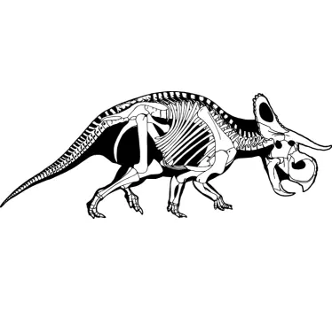 Triceratops-luurankojen seinä tarra - Tenstickers