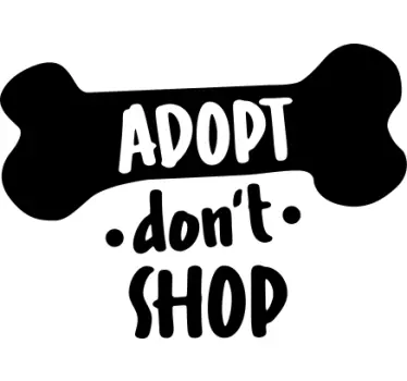 Adoptoi älä shoppaile lemmikki tarra - Tenstickers