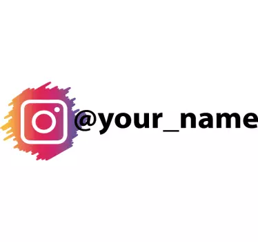 Henkilökohtainen Instagram-logo näyteikkunatarra - Tenstickers
