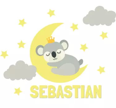 Nukkuva kuningas koala lastenhuone seinätarra - Tenstickers