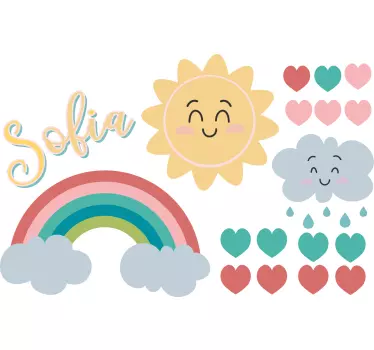 Iloista auringonnousua kuvitelma tarra - Tenstickers