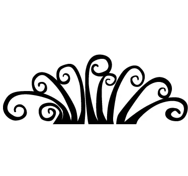Abstrakti kukka pääty seinä tarra - Tenstickers