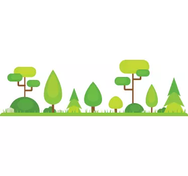 Abstrakti metsäseinä tarra - Tenstickers