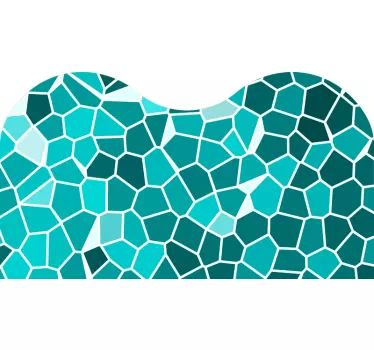 Abstrakti mosaiikkinen sängynpääty seinätarra - Tenstickers