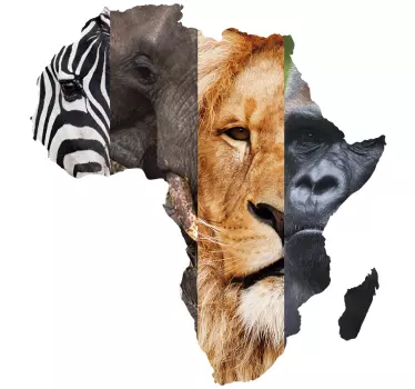 Afrikkalaiset eläimet eläintarra tarra - Tenstickers