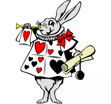 Alice ihmemaassa kanin lapset -tarra - Tenstickers