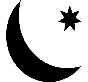 Arabialainen kuu ja tähti -tarra - Tenstickers
