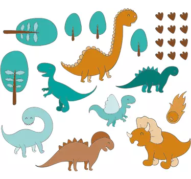 Dinosauruksia Sisustustarra - Tenstickers