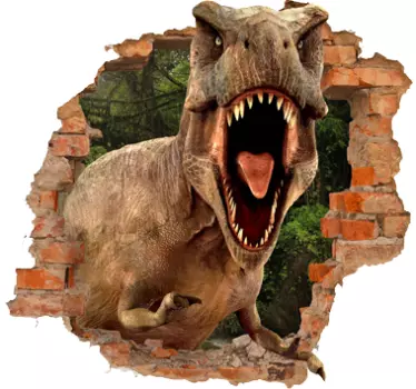 Dinosaurus illuusio sisustustarra - Tenstickers