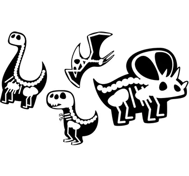 Dinosaurusten röntgenkuva lastentarra - Tenstickers