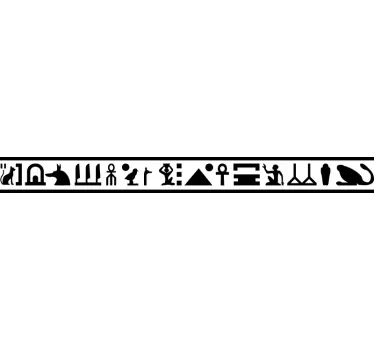 Egyptiläisen hieroglyfien rajatarra - Tenstickers