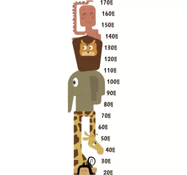 Eläimet Pituusmittatarra - Tenstickers
