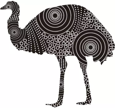 Emu eläinvalokuvatapettitarra - Tenstickers