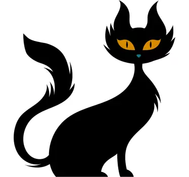Epäonninen musta kissa kotiseinä tarra - Tenstickers