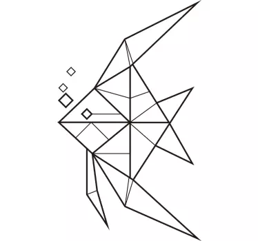 Geometrinen kalan seinä tarra - Tenstickers