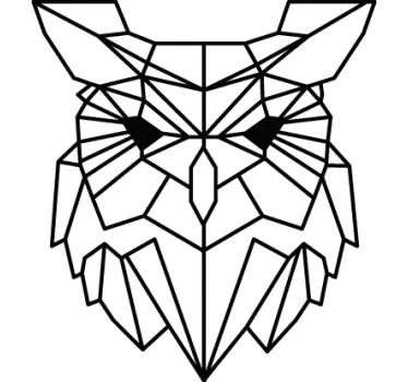 Geometrinen pöllö sisustustarra - Tenstickers