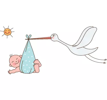 Haikaraa kuljettavat vauvalapsi -tarra - Tenstickers