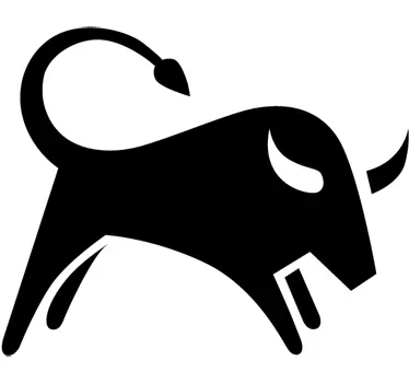 Härän siluetti seinä tarra - Tenstickers