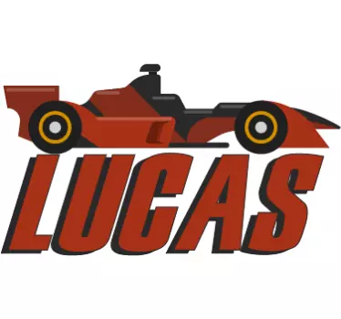 Henkilökohtainen f1-auton seinätarra - Tenstickers