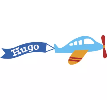 Henkilökohtaisen lentokoneen lasten tarra - Tenstickers