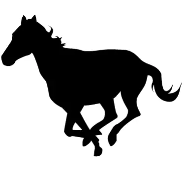 Hevos siluetti seinä tarra - Tenstickers