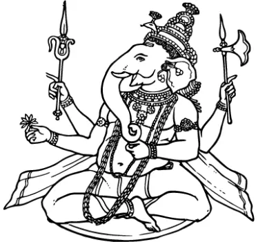 Hindu norsu jumalan tarra - Tenstickers