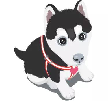 Husky pentu seinä tarra - Tenstickers