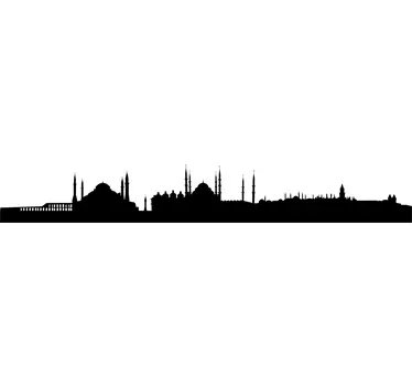 Istanbul siluetti seinä tarra - Tenstickers