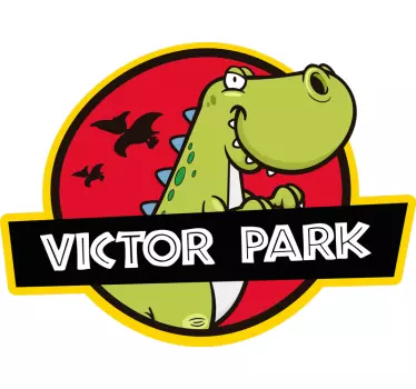 Jurassic park -logo mukautettava seinätarra - Tenstickers