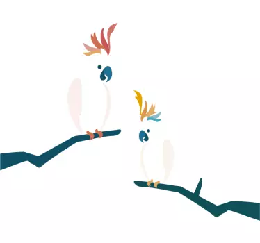 Kakadu lintu seinä tarra - Tenstickers