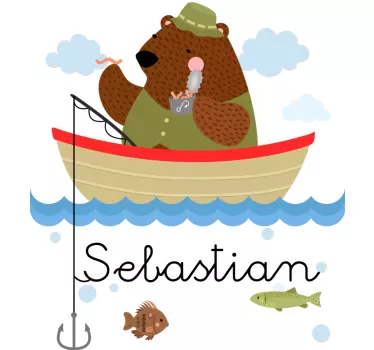 Kalastava karhuhahmo lemmikkitarra - Tenstickers