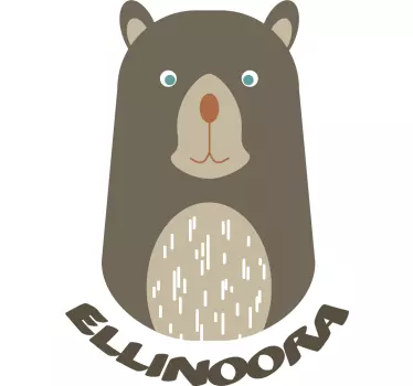 Karhu nimellä kuva valokuvatapetti - Tenstickers