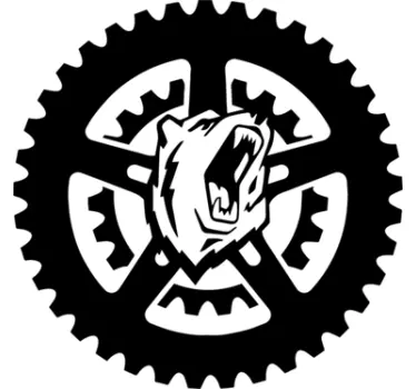 Karhu renkailla pyörätarra - Tenstickers