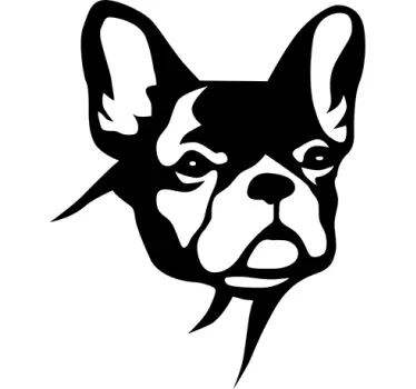 Katsomassa bulldogin seinätarraa - Tenstickers