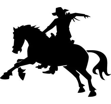 Kauboi hevonen seinä tarra - Tenstickers