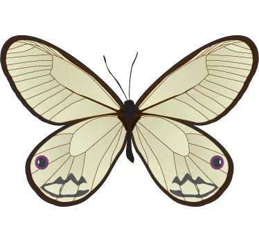 Kaunis perhonen tarra - Tenstickers