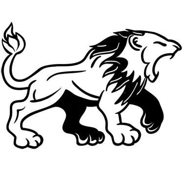 Keskiaikainen leijona karjua tarra - Tenstickers